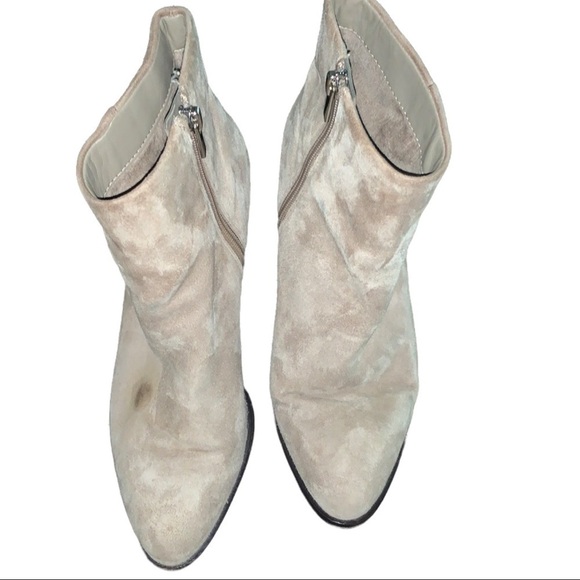 Sam Edelman Joey Heeled Suede Leather Ankle Boots Putty Womens Size 7M - Picture 3 of 11
